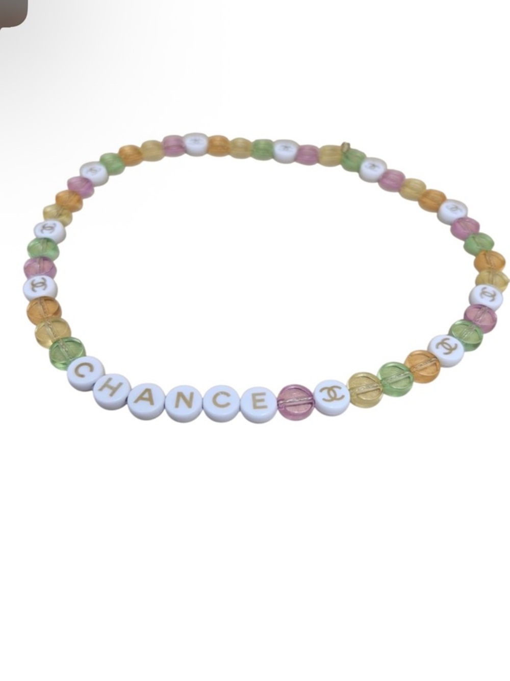 CHANEL Pastel Multicolor Beaded Necklace - Green, Pink, Yellow, Orange, White - Picture 4 of 5